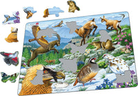 Larsen Puzzle Berglandschaft und Tiere 55-tlg.