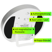 TimeTEX Zeitdauer-Uhr "lautlos" L, mit roter Scheibe, 19 cm ø