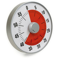 TimeTEX Zeitdauer-Uhr "lautlos" L, mit roter Scheibe, 19 cm ø