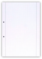 Schreibblock A4, 50 Blatt, 80g/qm, 2-fach gelocht