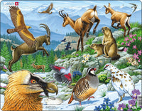 Larsen Puzzle Berglandschaft und Tiere 55-tlg.