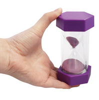 Sanduhr XL 12 cm hoch, 6,5 cm ø, 20 Minuten, lila