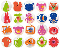 Fun Stempel vers. Motive 20er Set Ø7,5cm