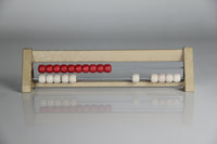 20`er Rechenrahmen rot und weiß - Abakus - student`s abacus - System "Oehl" ReWood®