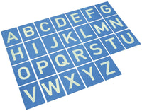 Sandpapierbuchstaben A-Z blau 26-tlg.
