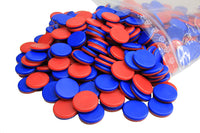 400 Wendeplättchen rot/blau aus RE-Plastic® im Polybeutel