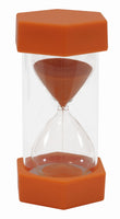 Sanduhr XL 12 cm hoch, 6,5 cm ø, 10 Minuten, orange