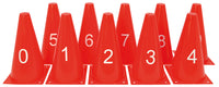Zahlenkegel Markierungskegel, rot, 10-tlg.