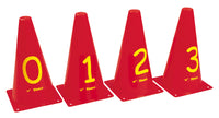 Zahlenkegel Markierungskegel, rot, 10-tlg.