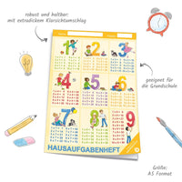 Hausaufgabenheft Grundschule 1x1