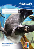 Pelikan Zeichenblock DIN A4, 100 g/qm, 20 Blatt chlorfrei gebleicht, perforiert