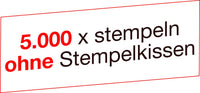 Siebdruck-Stempel "Perpetuum", 4 in 1, "Verspätete Abgabe"