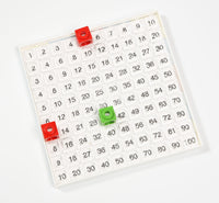 Hundertertafel, passend zu den Steckwürfeln von Dick-System Grundplatte