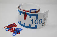 Zahlenstrahl - Rechenband 3m Zahlenskala 1-100 in Dose mit Zubehör