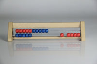 20`er Rechenrahmen rot-blau - Abakus - student`s abacus - System 'Kühnel' ReWood®