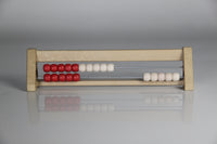 20`er Rechenrahmen rot-weiß - Abakus - student`s abacus - ReWood®