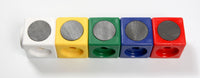 10 Steckwürfel magnetisch blau 3,4 cm