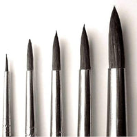 Jovi Ponyhaar-Pinsel, 5 Stück gemischt (Stärken 0, 4, 6, 8, 12)