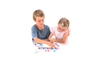 Rechenleiste mit 22 Wendeplättchen rot/blau aus RE-Plastic® und 10 Rechenzeichen im Polybeutel