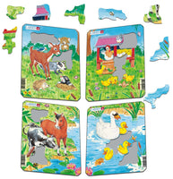 Larsen 4x Minipuzzle Nette Tiere 10- tlg.