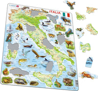 Larsen Puzzle Italia mit Tiermotiven 65-tlg.