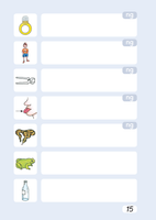 Schreiben zu Bildern, Lautgetreue Wörter