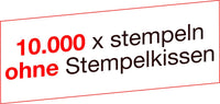 Siebdruck-Stempel "Perpetuum", "Daumen modern"
