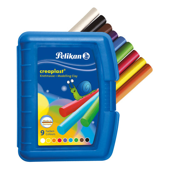 Pelikan 622415 Knetmasse Creaplast, Modelliermasse, mehrfarbig (300 g), Box blau