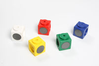 10 Steckwürfel magnetisch grün 3,4 cm, DICK-SYSTEM
