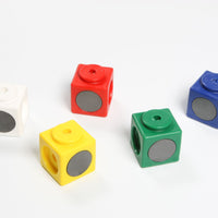 10 Steckwürfel magnetisch gelb 3,4 cm