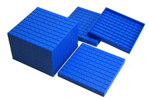 10 Blaue Hunderterplatten aus RE-Plastic°