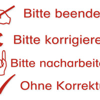 Siebdruck-Stempel "Perpetuum" 4 in 1, "Bitte beenden"