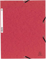 EXACOMPTA Eckspannermappe, DIN A4, aus Karton, rot
