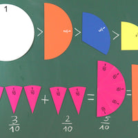 Runde Bruchrechenteile, magnetisch