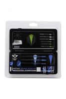 Longfield Steeltip Darts Set - schwarz beschichtet im Dartcase mit Zubehör
