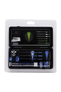 Longfield Steeltip Darts Set - schwarz beschichtet im Dartcase mit Zubehör