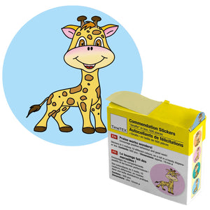 Belobigungs-Aufkleber "Giraffe" in Spender-Box, 500 Stück