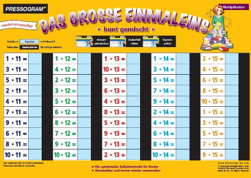 Zaubertafel, Das große Einmaleins - bunt gemischt