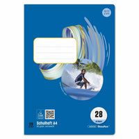 10x Staufen Schulheft Style Lineatur 28 kariert mit Doppelrand 16 Blatt 80g/m² DIN A4
