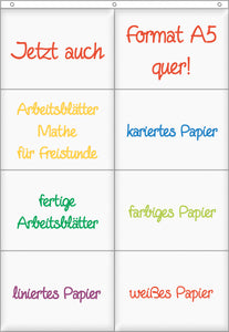 Hänge-Orga-Taschen A5, 8 Einstecktaschen Querformat, mit Haken