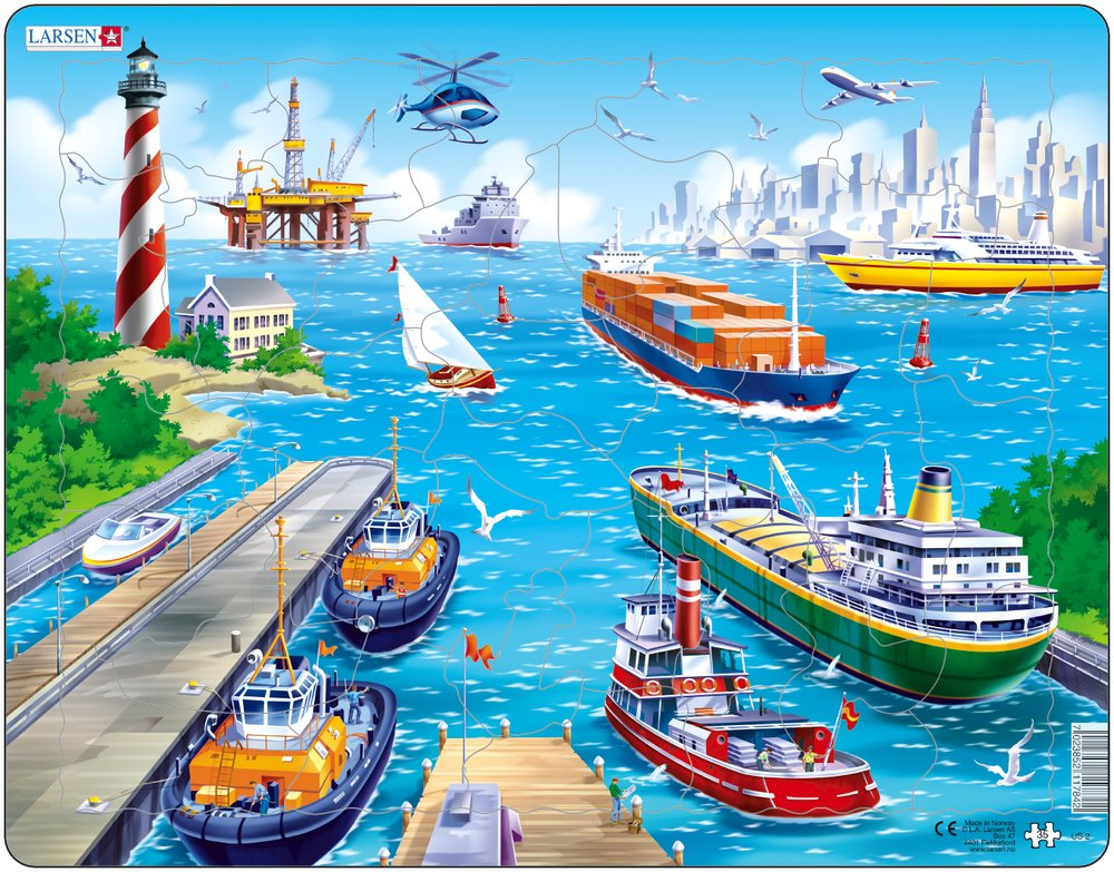 Larsen Puzzle Motiv Hafen Harbour 35-tlg.