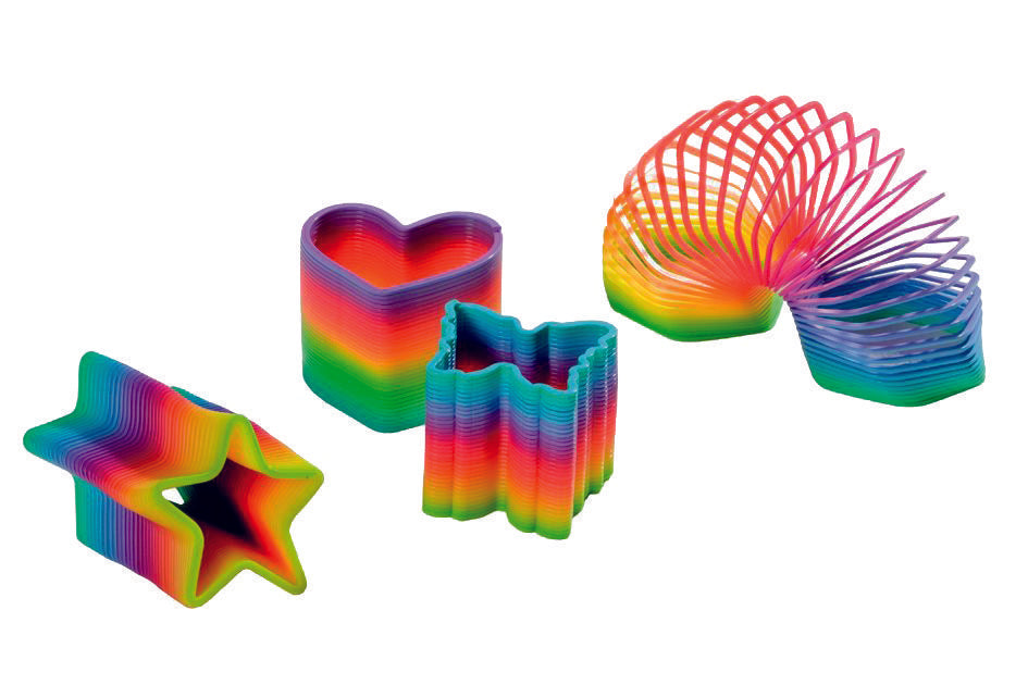 Regenbogen-Spirale mit verschiedenen Motiven