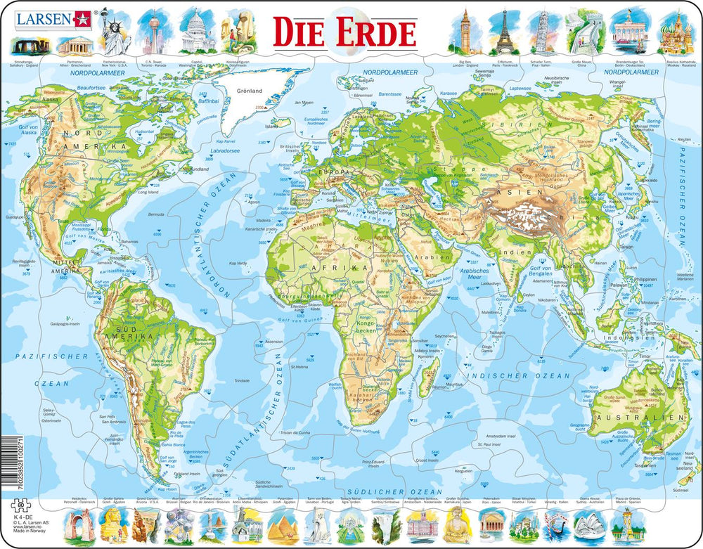 Larsen Puzzle - Die Erde 80-tlg physisch