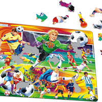 Larsen Puzzle Motiv Fußball Soccer 65-tlg.