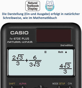 CASIO fx-87 DE PLUS 2nd edition Schulrechner