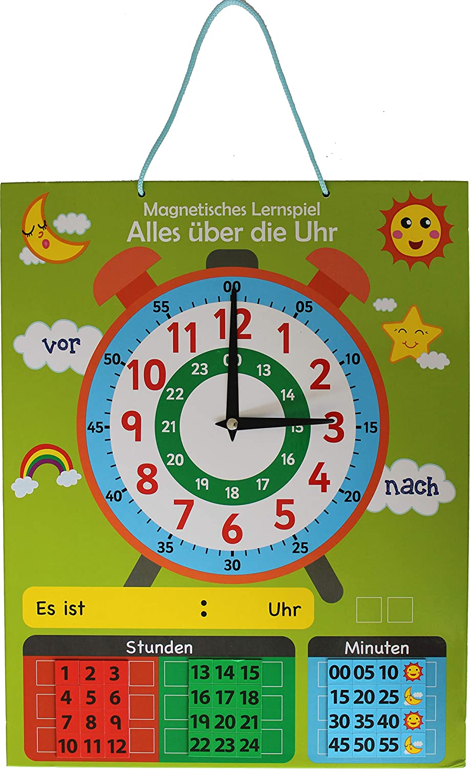Magnetisches Lernspiel - Alles über die Uhr