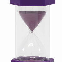 Sanduhr XL 12 cm hoch, 6,5 cm ø,  20 Minuten, lila