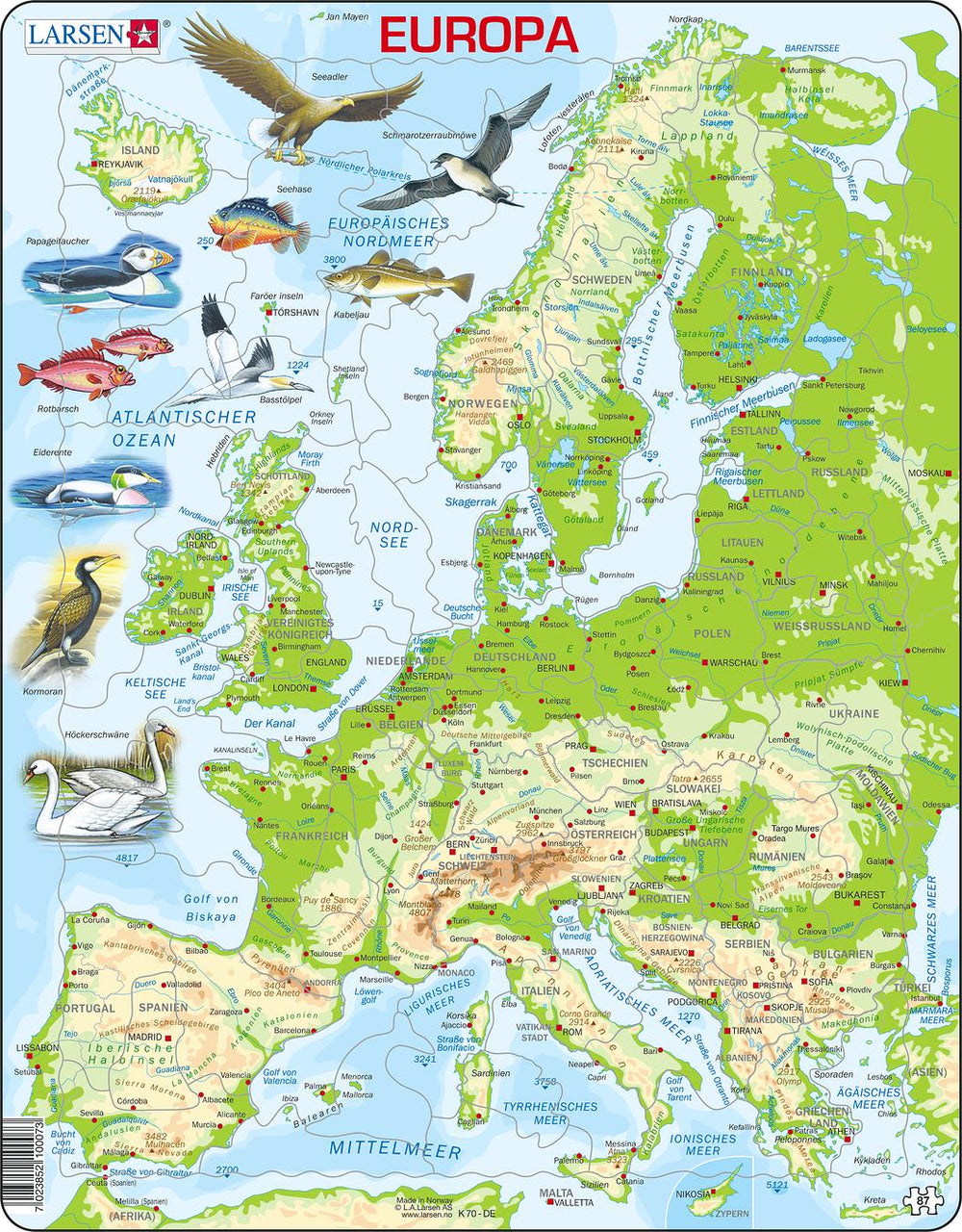 Larsen Puzzle - Europa 87-tlg.