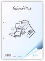 Schreibblock, kariert, DIN A4,

