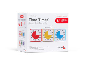 Time Timer® Medium Learning Center Classroom Set - Primärfarben